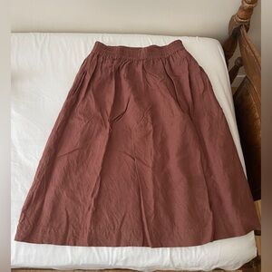 NotPerfectLinen Sion skirt XL in redwood